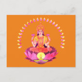 Happy Diwali - Deepalavi Lakshmi Goddess 1 Postkarte (Vorderseite)