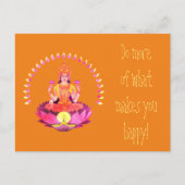 Happy Diwali - Deepalavi Lakshmi Goddess 1 Postkarte (Vorderseite)