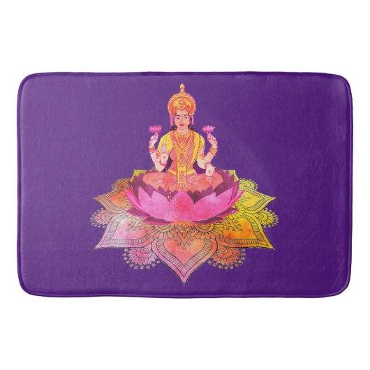 Happy Diwali - Deepalavi Lakshmi Goddess 4 Badematte (Vorderseite)