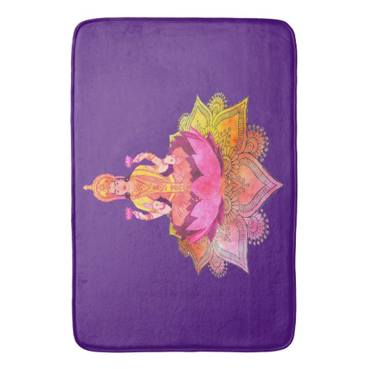 Happy Diwali - Deepalavi Lakshmi Goddess 4 Badematte (Vorderseite Vertikal)