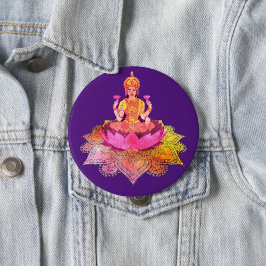 Happy Diwali - Deepalavi Lakshmi Goddess 4 Button (Beispiel)