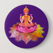 Happy Diwali - Deepalavi Lakshmi Goddess 4 Button (Vorderseite)