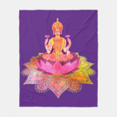 Happy Diwali - Deepalavi Lakshmi Goddess 4 Fleecedecke (Vorderseite)