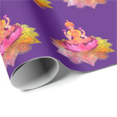 Happy Diwali - Deepalavi Lakshmi Goddess 4 Geschenkpapier (Rolleneckpunkt)