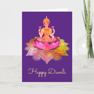 Happy Diwali - Deepalavi Lakshmi Goddess 4 Karte