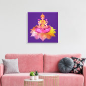 Happy Diwali - Deepalavi Lakshmi Goddess 4 Leinwanddruck (Insitu (Wohnzimmer))