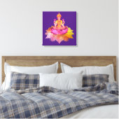 Happy Diwali - Deepalavi Lakshmi Goddess 4 Leinwanddruck (Insitu (Schlafzimmer))
