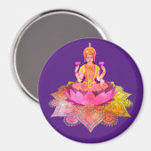 Happy Diwali - Deepalavi Lakshmi Goddess 4 Magnet (Vorderseite/Rückseite)