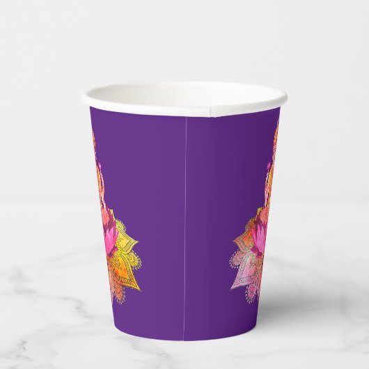 Happy Diwali - Deepalavi Lakshmi Goddess 4 Pappbecher (Rechts)