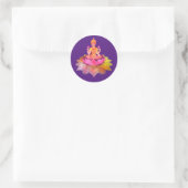 Happy Diwali - Deepalavi Lakshmi Goddess 4 Runder Aufkleber (Tasche)