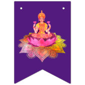 Happy Diwali - Deepalavi Lakshmi Goddess 4 Wimpelkette (Zweite Fahne)
