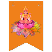 Happy Diwali - Deepalavi Lakshmi Goddess 4 Wimpelkette (Dritte Fahne)