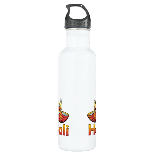 Happy Diwali Deepas Trinkflasche (Rückseite)