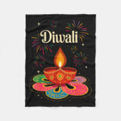 Happy Diwali Deepavali Hindu Indian Festival Of Li Fleecedecke (Vorderseite)