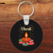 Happy Diwali Deepavali Hindu Indian Festival Of Li Schlüsselanhänger (Vorderseite)
