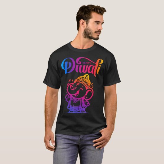 Happy Diwali Deepavali Hindu Indian Festival Of Li T-Shirt (Vorne ganz)