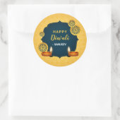 Happy Diwali / Deepavali Stickers - Indisches Gold (Tasche)