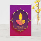 Happy Diwali Deepawali Indian Festival of Lights Karte (Gelbe Blume)