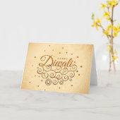 Happy Diwali Deepawali Indian Festival of Lights Karte (Gelbe Blume)