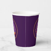 Happy Diwali Diya Candle Lila Gold Pappbecher (Rechts)