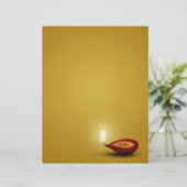 Happy Diwali Diya - Letterhead Stationery (Stehend Vorderseite)