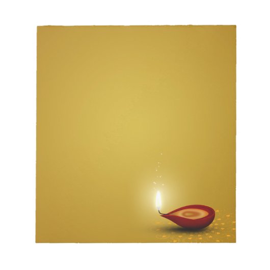 Happy Diwali Diya - Notepad Notizblock (Vorderseite)