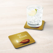 Happy Diwali Diya - Plastic Untersetzer (Rechte Seite)