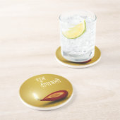 Happy Diwali Diya - Sandstone Untersetzer (Seite)