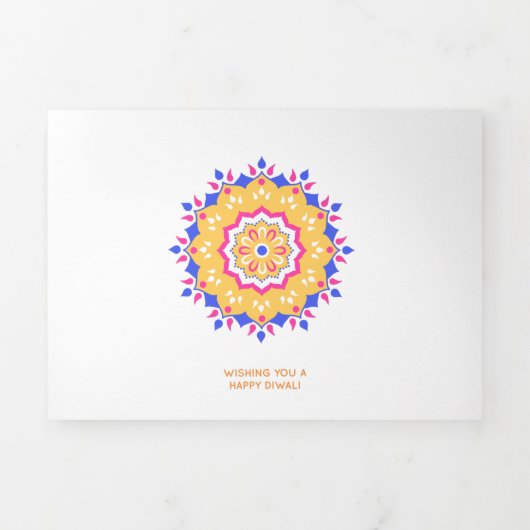 Happy Diwali Dreifach Gefaltete Urlaubskarte (Cover)