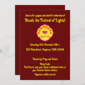 Happy Diwali - Feier Einladung (Vorne/Hinten)