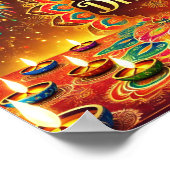 Happy Diwali - Feiern Sie das Festival des Lichts Poster (Ecke)