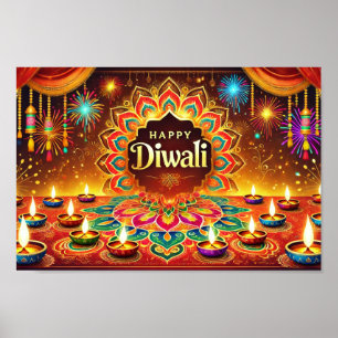 Happy Diwali - Feiern Sie das Festival des Lichts Poster