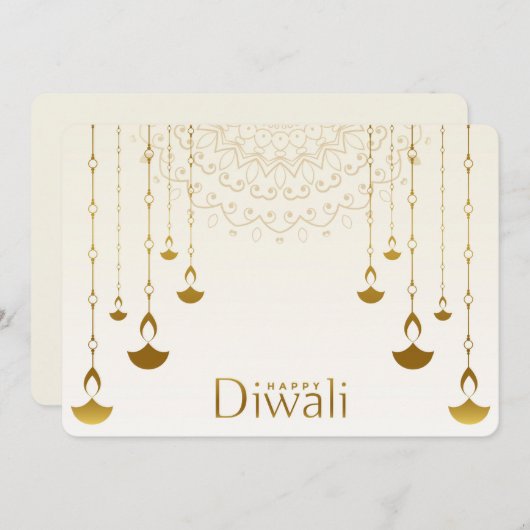 Happy Diwali Feiertagskarte (Vorne/Hinten)