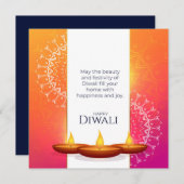 Happy Diwali Feiertagskarte (Vorne/Hinten)