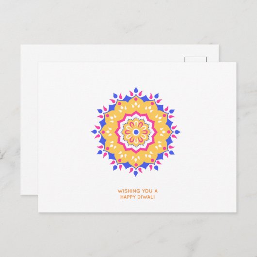 Happy Diwali Feiertagspostkarte (Vorne/Hinten)