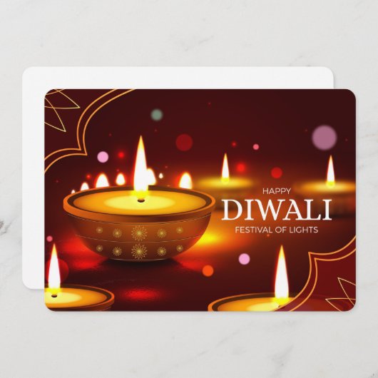 Happy Diwali Ferienkarte Feiertagskarte (Vorne/Hinten)