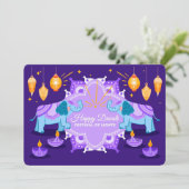 Happy Diwali Ferienkarte Feiertagskarte (Stehend Vorderseite)