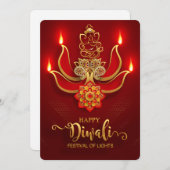 Happy Diwali Ferienkarte Feiertagskarte (Vorne/Hinten)