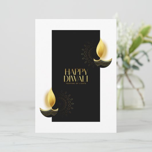 Happy Diwali Ferienkarte Feiertagskarte (Stehend Vorderseite)