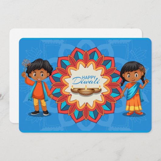 Happy Diwali Ferienkarte Feiertagskarte (Vorne/Hinten)