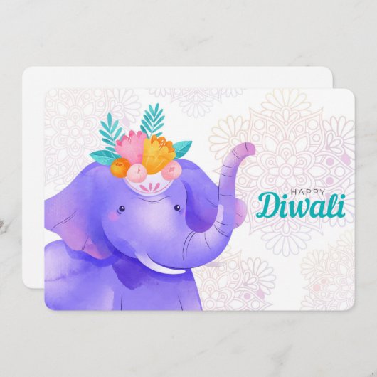 Happy Diwali Ferienkarte Feiertagskarte (Vorne/Hinten)