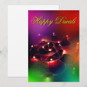 Happy Diwali Ferienkarte Feiertagskarte (Vorne/Hinten)
