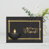 Happy Diwali Ferienkarte Feiertagskarte (Stehend Vorderseite)