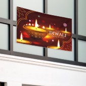 Happy Diwali Festival der Lichter Banner (Äußeres Gebäude)