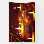 Happy Diwali Festival der Lichter Banner (Vertikal)