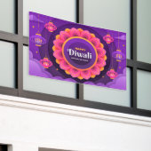 Happy Diwali Festival der Lichter Banner (Äußeres Gebäude)