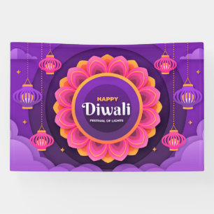 Happy Diwali Festival der Lichter Banner