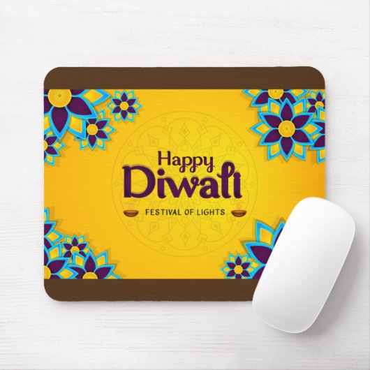 Happy Diwali - Festival der Lichter Mousepad (Mit Mouse)
