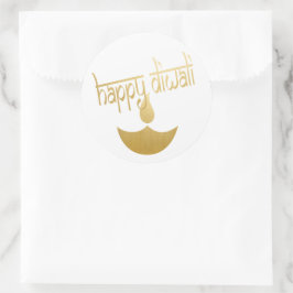 Happy Diwali Festival des Lichts Runder Aufkleber