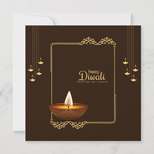 Happy Diwali - Festival of Lights Einladung (Vorderseite)